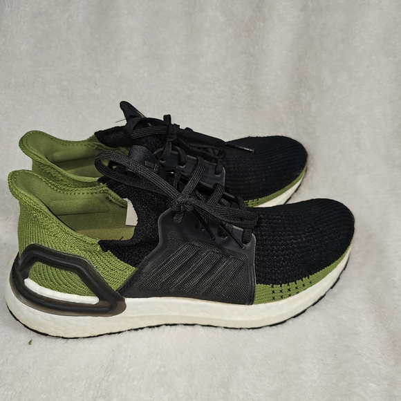 Adidas Ultraboost 19 Tech Green/Black Running Shoes G27511 Men's Size 7.5 - Picture 4 of 12